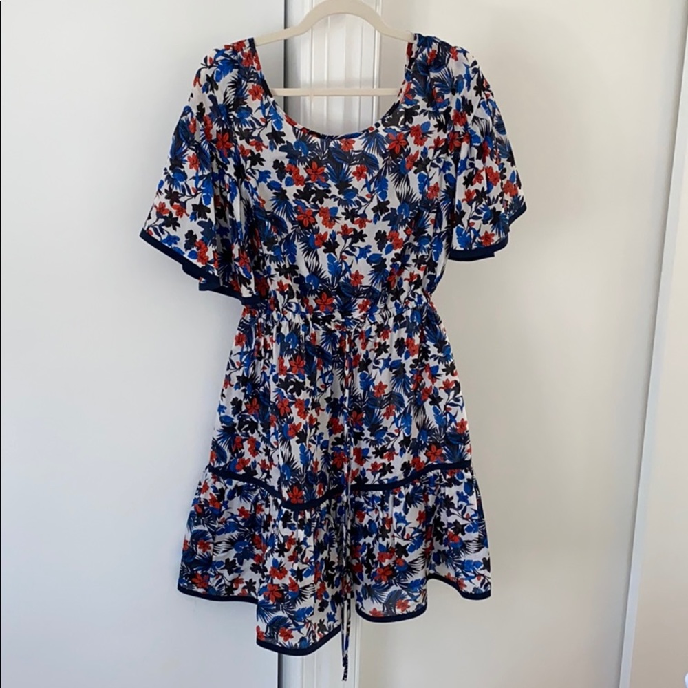 Milly - Silk Tiered Floral Dress - size 4